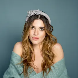 Opaska damska w pepitkę premium.