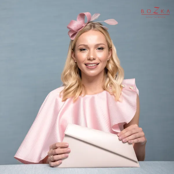 Ciekawa kopertówka na wesele pudrowy róż jakość premium.