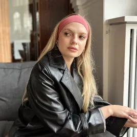 Bawełniana elastyczna opaska na głowę koral