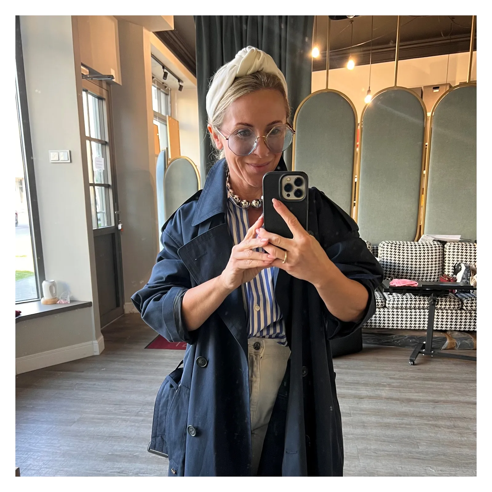 Opaska damska z supłem mascarpone.