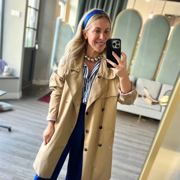 Chabrowa satynowa opaska gładka