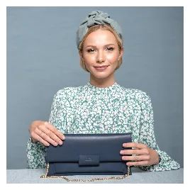 Granatowa torebka kopertówka ręcznie szyta w Polsce.