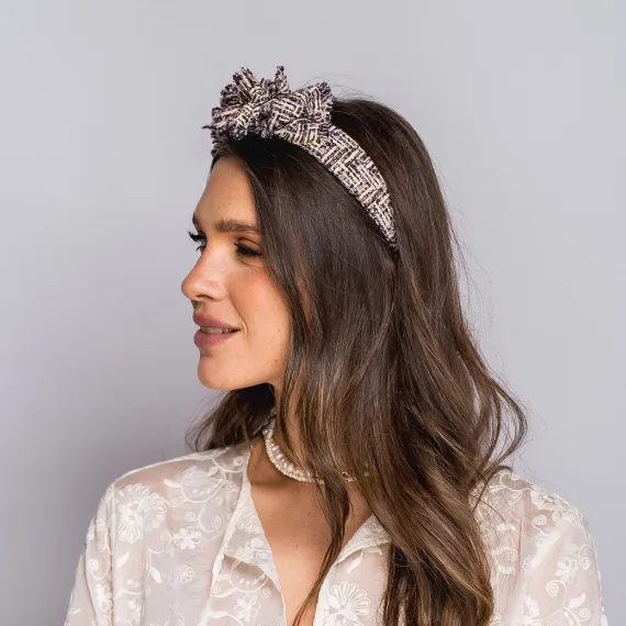 Jesienna opaska w kolorze oberżyny