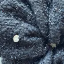 Mała gumka scrunchie czarna z tweedu