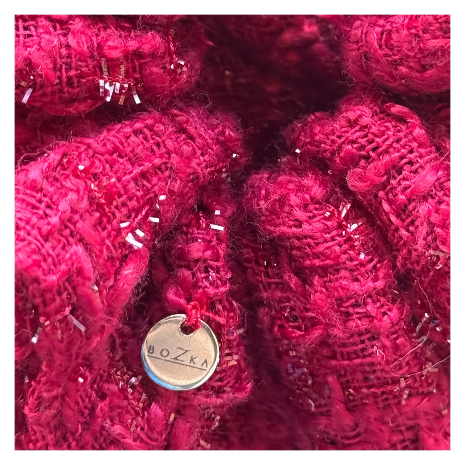 Czerwona tweedowa duża gumka