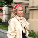 Opaska damska gładka szlachetna czerwień