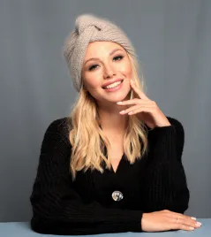 Stylowe jesienne nakrycie głowy- moherowy turban.